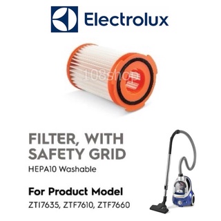 Hepa filter แผ่นกรอง ไส้กรอง ฟิลเตอร์ เครื่องดูดฝุ่น Electrolux รุ่น ZTF7610, ZTF7660, ZTI7635 อะไหล่ของแท้จากศูนย์