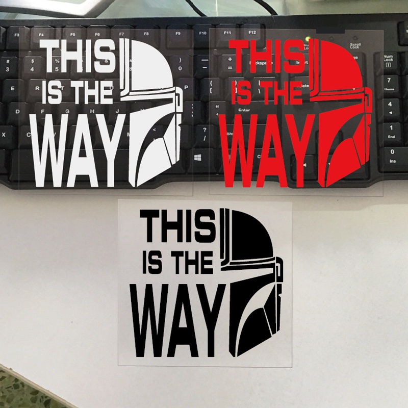 Mandalorian Star Wars สติ๊กเกอร์สะท้อนแสงกันน้ํารถยนต์รถจักรยานยนต์สติ๊กเกอร์ติดรถยนต์ไฟฟ้า