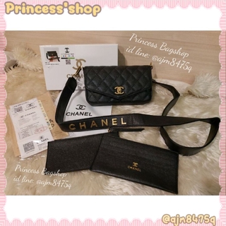 Princessshop ชาแนลหน้าจดหมาย8"หนังคาเวียร์(ครบกล่อง)