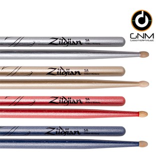 ไม้กลองชุด ไม้กลอง Zildjian Chroma Series ขนาด 5A (แพ็ค 4 สี เงิน ทอง แดง น้ำเงิน )