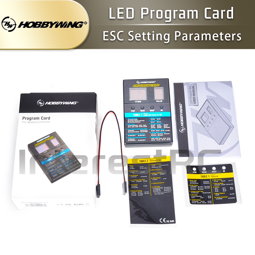 RC Car Parts Hobbywing LED PC2C Version2.0 ESC Electronic Speed Controller Programer Program Box Set