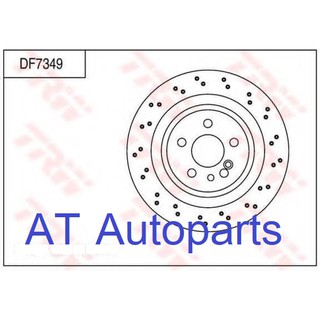 จานเบรค จาน หลัง Benz S-Class Coupe (จานมีรู) 1999-2006 DF7349 ราคาต่อใบ