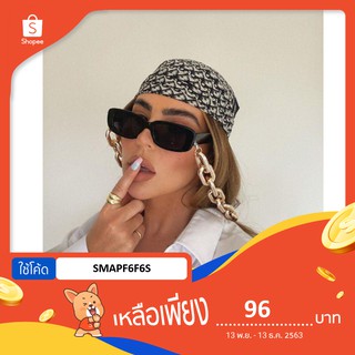 เเว่นเเฟชั่นใสสีชมพู ขาใหญ่ Restock สีดำ [์N12]