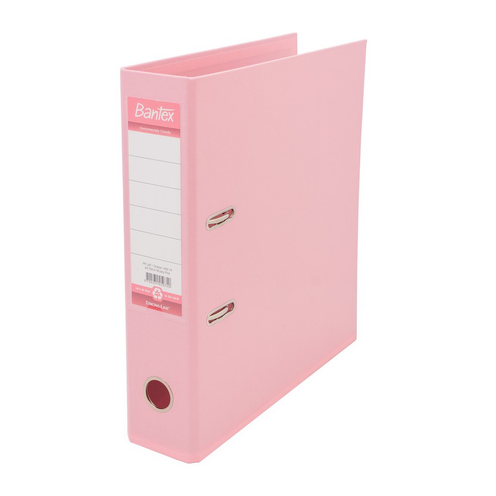 [Zada] Bantex Lever Arch File Ordner Plastic A4 7cm Musky Pink 1450 74