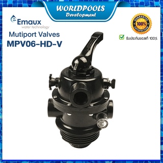 มัลติพอร์ทวาล์ว Multiport Valve 1" EMAUX MPV06-HD-V ใช้กับถังกรองรุ่น MFV, TMG