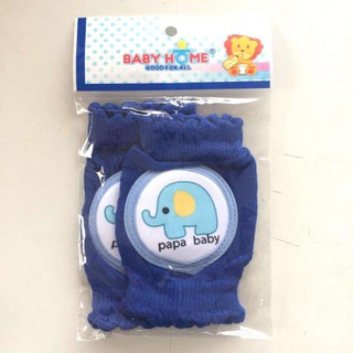 BABY HOME สนับเข่าผ้ายืด พื้นสี รุ่น BH-0178 (สีน้ำเงิน)