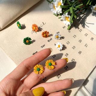 Summer 2020 Small Daisy Flower Stud Earrings Petal Earings Girl Ins