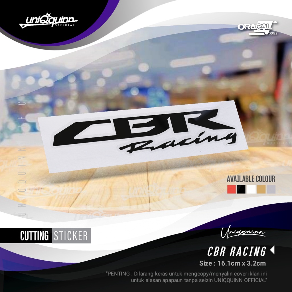 Uq สติกเกอร์ตัด CBR Racing สําหรับติดตกแต่งรถแข่ง || สติกเกอร์ Cbr Racing สําหรับติดตกแต่งรถแข่ง | สติกเกอร์ติดรถจักรยานยนต์ | สติกเกอร์ Oracal กันน้ํา