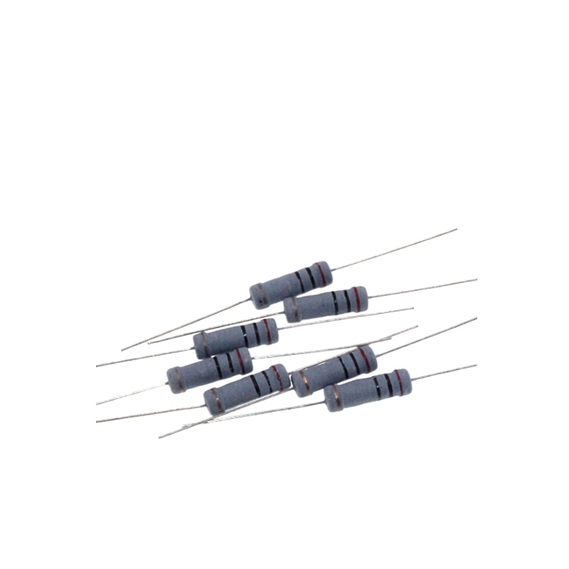 50PCS 2W ตัวต้านทานฟิล์มคาร์บอน 5% Power Resistor 0.1R ~ 10M 0.5R 1R 10R 15R 33 47R 68R 100 220 470 