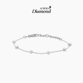 AURORA สร้อยข้อมือมุกแท้ Baby Pearl ตัวเรือนเงินแท้ 92.5%