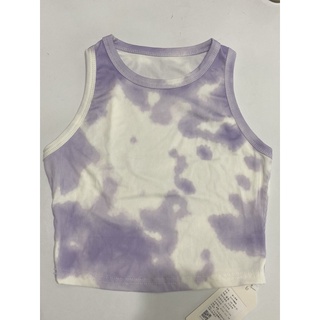 พร้อมส่ง เสื้อกล้าม tie dye สีม่วง size S