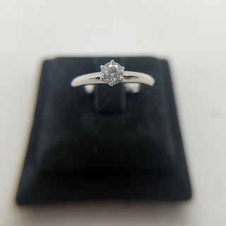 Solitaire Engagement Ring 30 Pts F VS 9K White Gold
