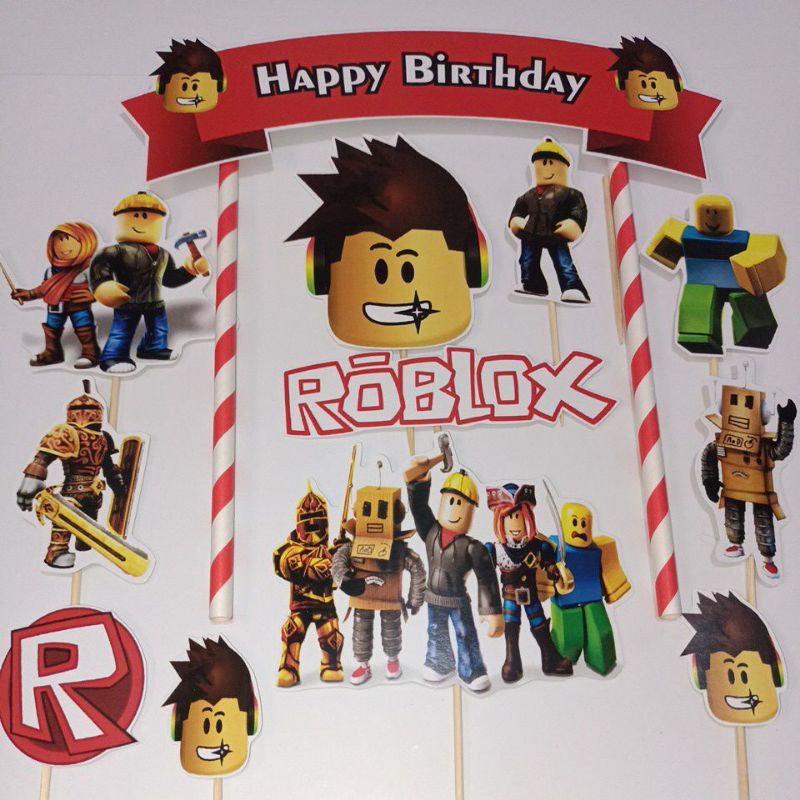 ท็อปเปอร์เค้กตัวละคร / ปาร์ตี้วันเกิดตัวละคร ROBLOX ตกแต่งเค้ก,