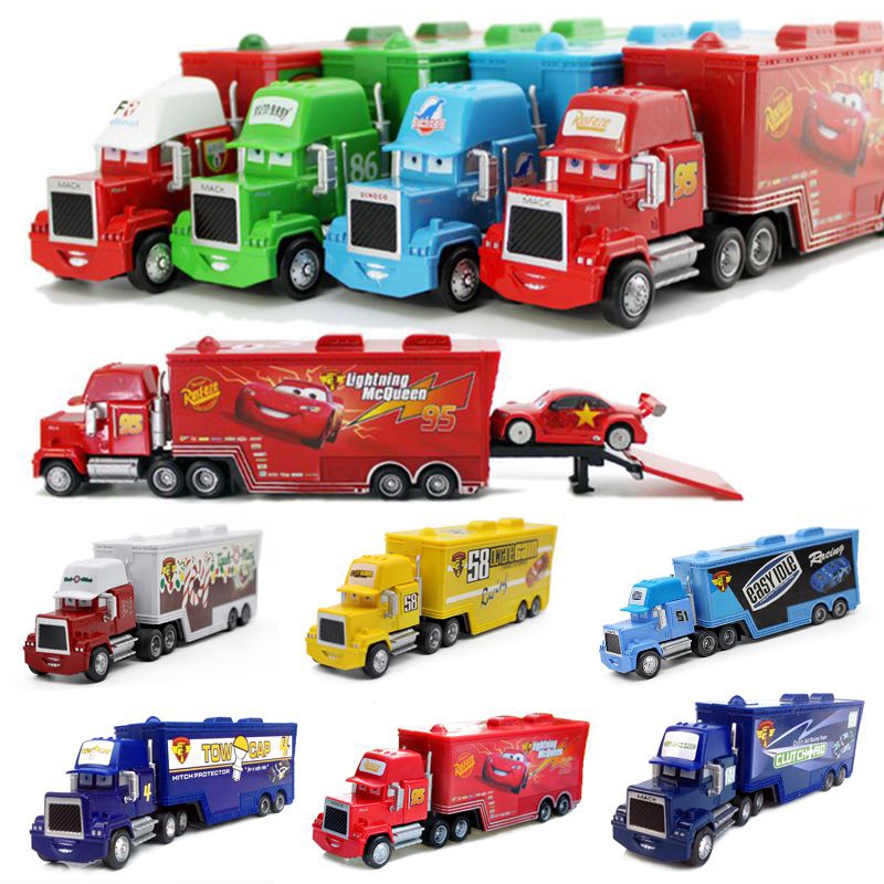 รถยนต์ Mack Lightning McQueen King Jackson Storm Racer รถบรรทุกรถของขวัญของเล่นสําหรับเด็ก