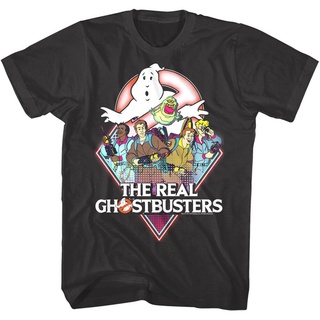 ผ้าฝ้ายคอกลมเสื้อยืด ผ้าฝ้าย พิมพ์ลายการ์ตูน Ghostbusters Winston Peter Egon สไตล์คลาสสิก เรโทร สําหรับผู้ชาย GFDSF61EW3