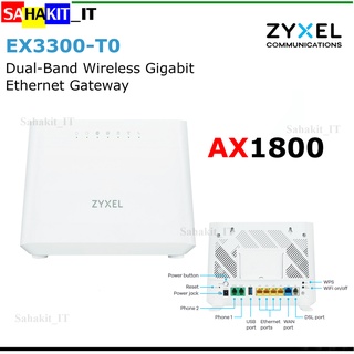 เราเตอร์ Zyxel รุ่น EX3300-T0 DUAL-BAND WIRELESS AX1800