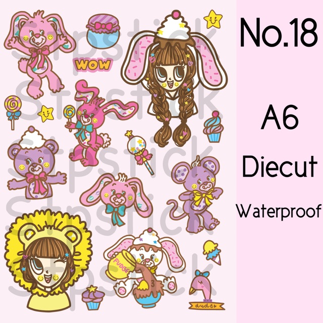 Yumyums sticker A6 pvc