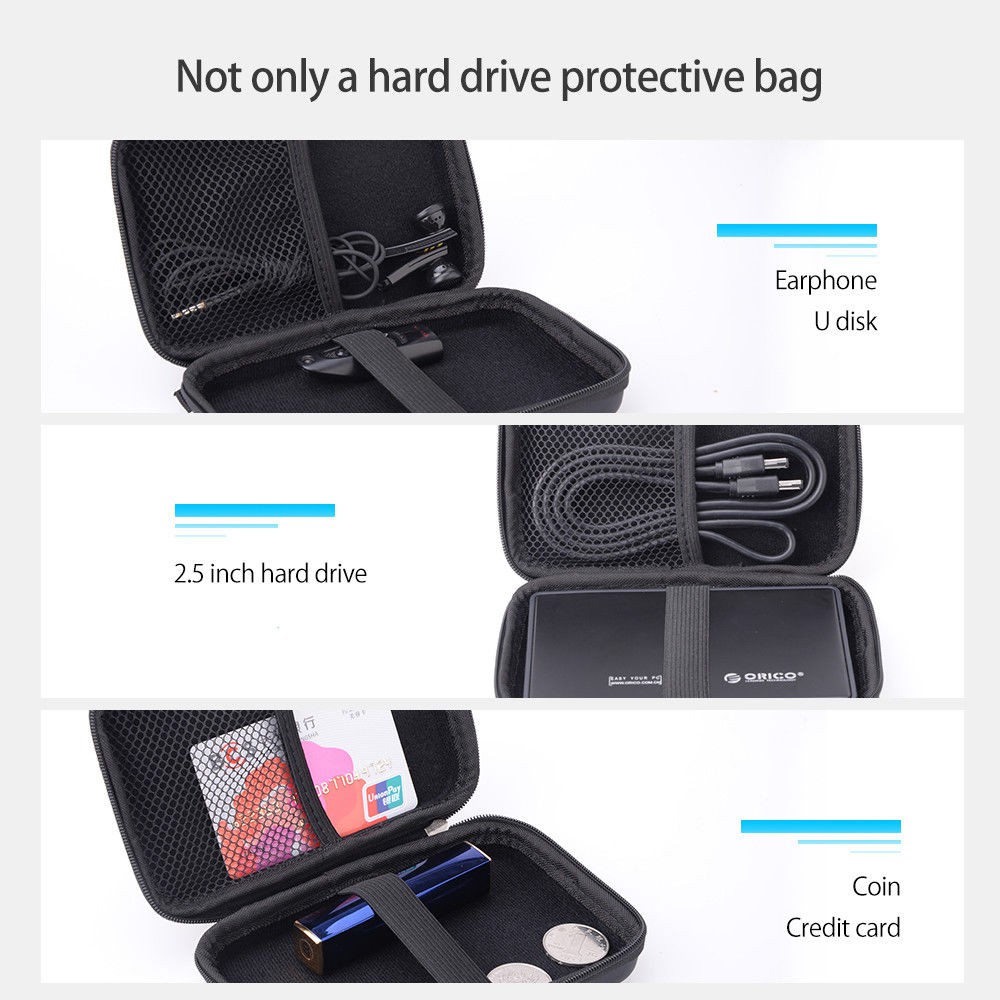 ORICO Anti-Static Shockproof 2.5" Hard Drive Disk Protective Case HDD SSD Storage