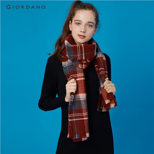 GIORDANO WOMEN Contrast stripe plaid scarf 05589601