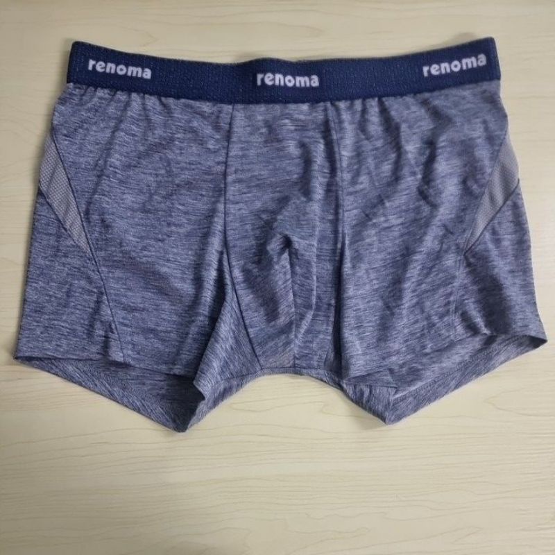 Renoma underwear  Boxer กางเกงชั้นในชายมือสองทรงบ็อกเซอร์  ผ้า Polyester นุ่มมาก Size L 29-34”
