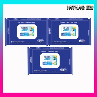ทิชชู่เปียก ผ้าเช็ดผิวซีเคียว สำหรับผุ้ใหญ่ ขนาด100 แผ่น (3 …
