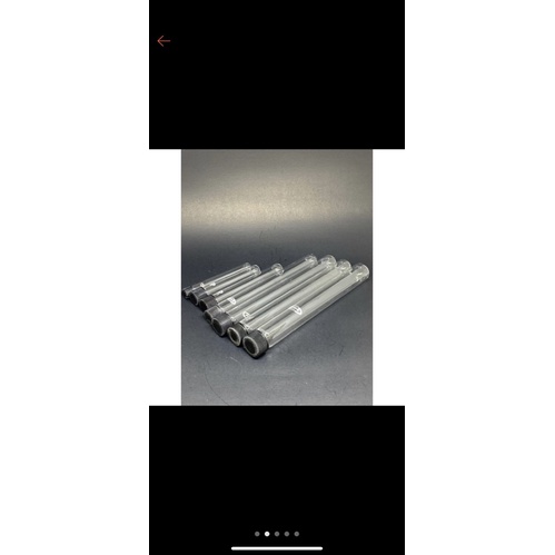 แบบ 10ชิ้น มีฝา หลอดทดลอง 12x100mm 16x100mm 16x125mm 18x180mm 25x200mm มีสินค้า