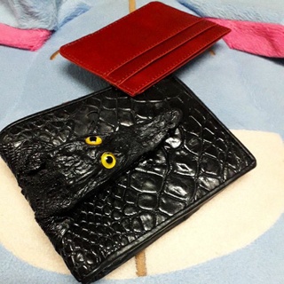crocodile wallet black redc lady purse กระเป๋าสตางค์หนังจระเข้แท้