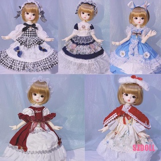 [ts1SZDOLL] Bjd Loli เสื้อผ้าตุ๊กตาโลลิต้า 1/6 BJD อุปกรณ์เสริมชุดแม่บ้านที่สวยงาม ของขวัญสําหรับเด็กผู้หญิง DOM