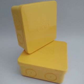 กล่องพักสาย สีเหลือง 4"x4" TOR (1ใบ)