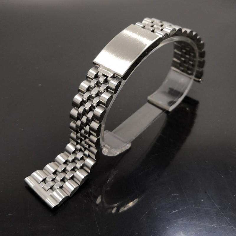 B&G สายนาฬิกา Jubilee สแตนเลส ปลายตรง แถมเครื่องมือถอดสายและสปริงบาร์ 1 คู่