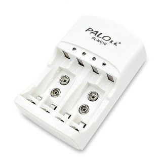 เครื่องชาร์จ PALO for AA/AAA/9V Ni-MH Rechargeable Batteries with LED indicator