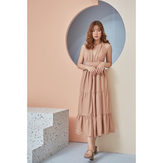 Avita dress ( Off-white,Blush Pink,Steel blue )