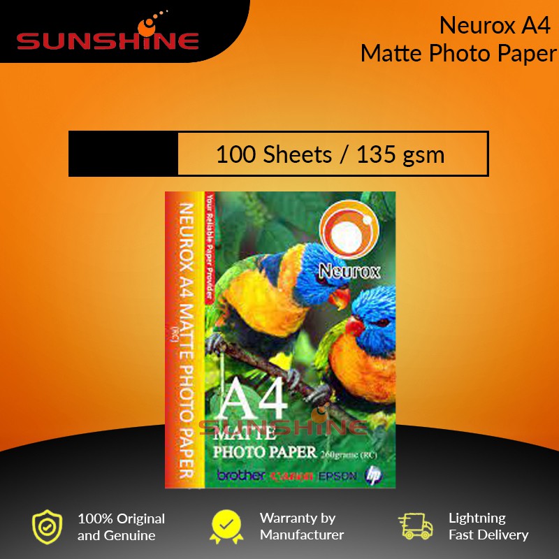A4 MATTE INKJET PAPER 100PCS/PKT (135GSM)