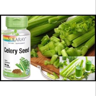 เซเลอรี่ ขึ้นฉ่ายฝรั่ง ลดน้ำหนัก แก้ท้องผูก ผิวเปล่งปลั่ง  SolarayCelerySeed 505mg 100VegCaps