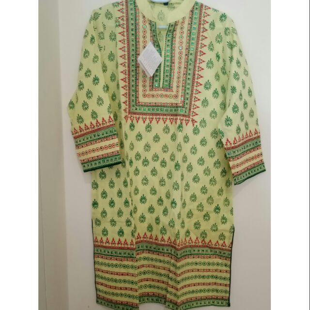 เสื้ออินเดีย ผ้าฝ้าย จากบังคลาเทศ มีปักด้วยด้ายกับเลื่อม Indian Cotton Kurti Shirt from Bangladesh Size XL