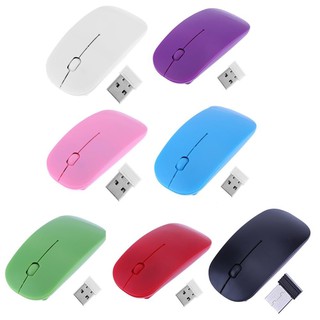 เม้าส์ไร้สาย รุ่น Slim Wireless Mouse Mice 2.4Ghz 1600dpi - Black