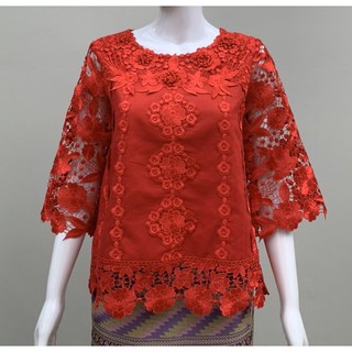 เสื้อลูกไม้ รุ่น Y005 ผ้าลินิน