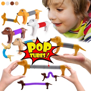 *พร้อมส่ง * ของเล่น  Pop Tube ท่อยืดหด คลายเครียด สําหรับเด็ก fidget pop it ท่อ ของเล่นเสริมพัฒนาการ