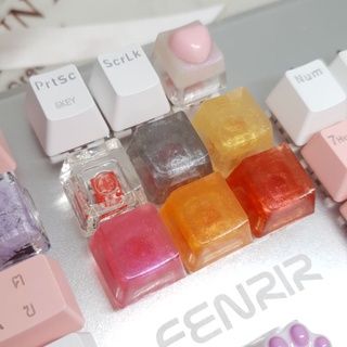 Keycap resin คีย์แคป สีใสคริสตัล,เมทัลลิค​ ราคาต่อชิ้น สำหรับ Mechanical​ Keyboard​ OEM profile