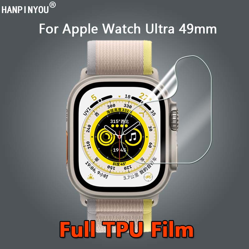 ใช้งานร่วมกับสําหรับ Apple Watch Ultra 3 2 Ultra3 49 มม.SmartWatch Ultra Slim Clear Soft TPU ฟิล์มป้