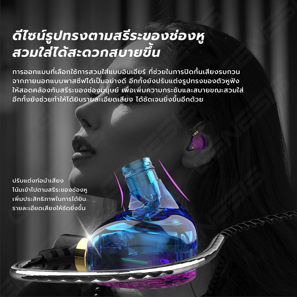 QKZ รุ่นใหม่ SK3 in ear Smalltalk หูฟังอินเอียร์ เสียงดี เบสแน่น สายยาว 1.2 เมตร หัวเสียบ 3.5 มม