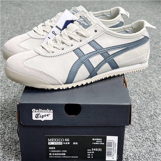 Asics onitsuka [ของแท้ 100%] Mexico66 รองเท้าผ้าใบลําลอง เหมาะกับการวิ่ง สําหรับผู้ชาย และผู้หญิง