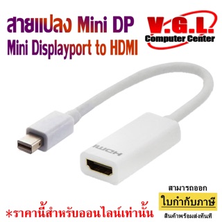 Mini DisplayPort Display Port DP to HDMI Adapter Cable สายแปลง ต่อคอมพิวเตอร์