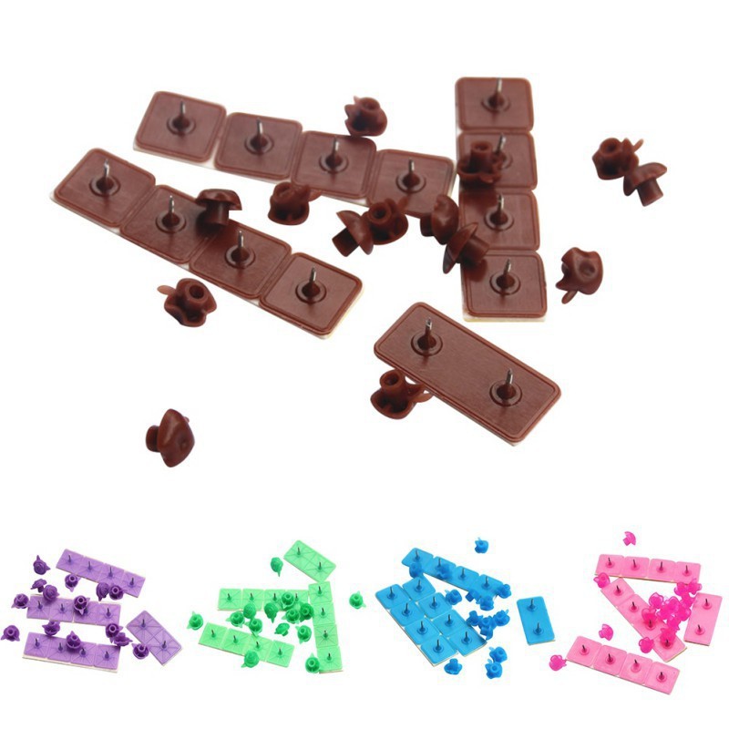 Magic Self Adhesive Hooks Nail For Net Curtain Rod Home Window