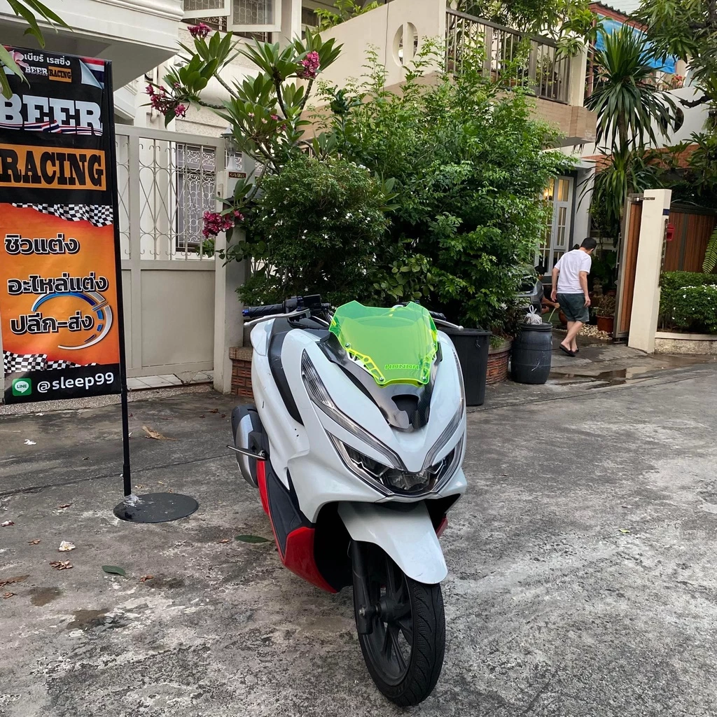ชิวหน้า PCX 2018-2020 ทรงซิ่ง V1 สีเขียวสะท้อนแสง thumbnail 7