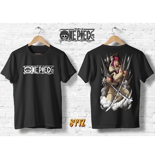 One Piece อะนิเมะพิมพ์เสื้อ Bootleg เสื้อกีฬาด้านหน้าและด้านหลังคอกลมรูปแบบสารพัน L!&gt;