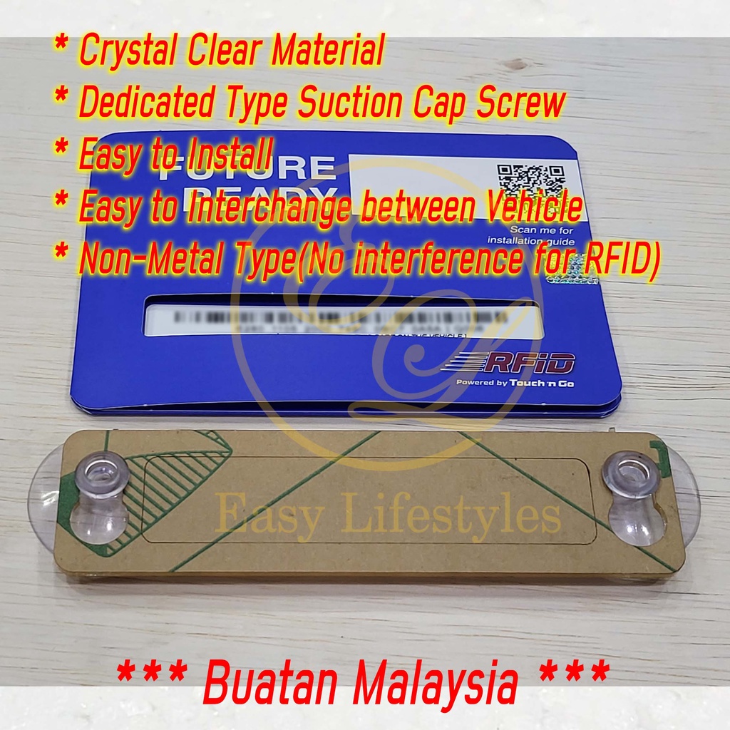 RFID HOLDER TNG TOUCH N GO SMART TAG RFID STICKER PLUS NON METAL