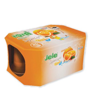 เจเล่ ซูเปอร์ไลท์รสส้ม 125 มล. แพ็ค 6 ถ้วย Jele Super Light Orange Flavor 125 ml. Pack 6 cups