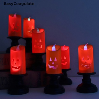 Eas Halloween Candle Light LED Colorful Candlestick Table Top Decoration Pumpkin Ate