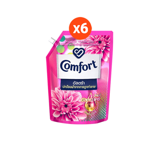 [ส่งฟรี]Comfort Ultra Fabric Softener Pink 1300 ml. X6คอมฟอร์ท อัลตร้า น้ำยาปรับผ้านุ่ม สีชมพู 1300 มล.X6